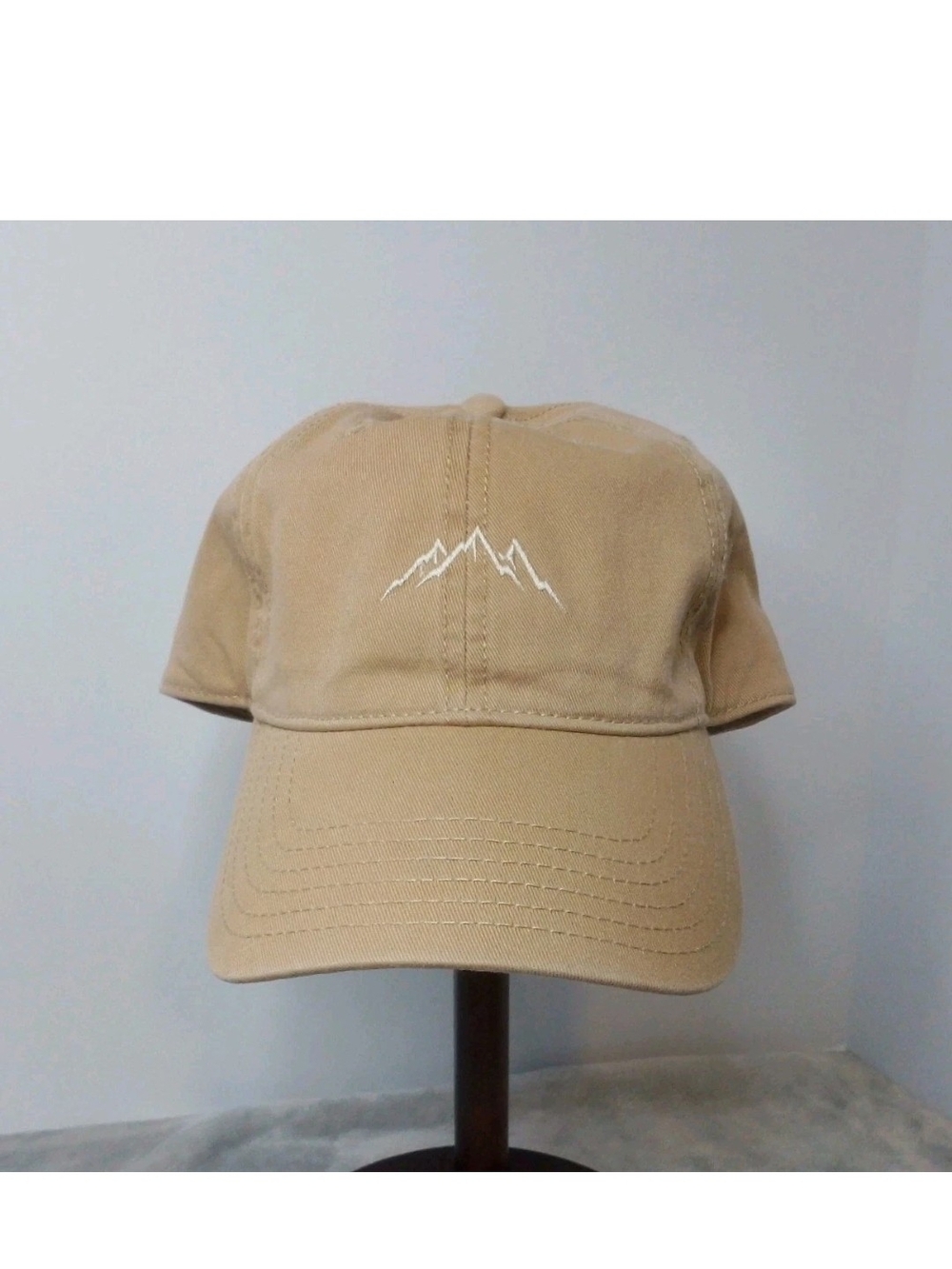 FURTALK Mountain Logo Tan Cotton Adjustable Hiking  Outdoor Gorpcore Cap Dad Hat